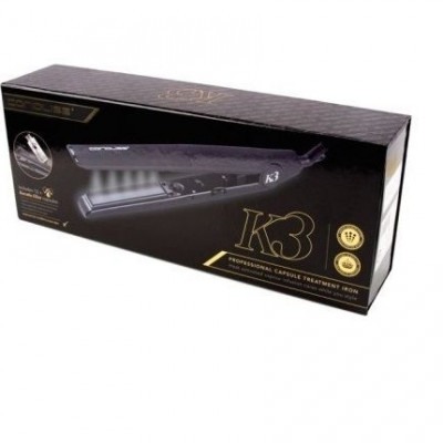 Corioliss K3 Treatment Hair Straightener Black
Change is good, change is refreshing. So get your hands on the Corioliss K3 Keratin Hair Straightener. This straightener has been designed to help you achieve straight and sleek hair minus all the damage.
Capsule Treatment
As this straightener comes with the patent capsule treatment, you are left with smooth hair. This system allows you to insert capsules in the body of the straightener which is then converted into steam and used on your hair to smoothen it.
Ceramic Plates
Equipped with ceramic plates, this straightener helps you straighten your hair without leaving dents or lines. Adding to this, the ceramic plates release negative ions which control the static electricity in your hair, thus reducing frizz. These plates also allow the straightener to glide through your hair with ease.
Keratin Elixr Treatment
To minimise hair breakage when you are styling your hair and at the same time strengthening it is the Keratin Elixr treatment this straightener offers. This heat activated treatment reconstructs your hair as you style it.
Deep cuticle repair
This straightener offers deep cuticle repair which helps improve the shine of your hair and seals the moisture within, thus preventing your hair from becoming dry or brittle.
Adjustable Temperature
You can choose any temperature between 120-235 degree Celsius according to your hair type as this straightener comes with an adjustable temperature. A low temperature for thin hair and high temperature for thick hair can be used.
Dual Voltage
With the dual voltage feature, this straightener can be used across the globe.
Minimized Hair Breakage
This straightener offers minimized hair breakage by restoring the strength of your hair and gently straightens it with steam.
Use as a standard styling, curling or straightening iron
You can use this appliance as a standard styling, curling or straightening iron without having to think twice about getting a curler or styler separately.